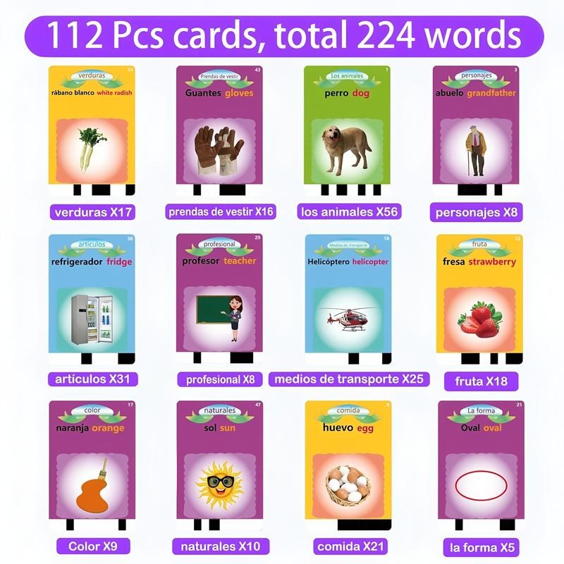 Bilingual Talking Flash Cards (English + Spanish)